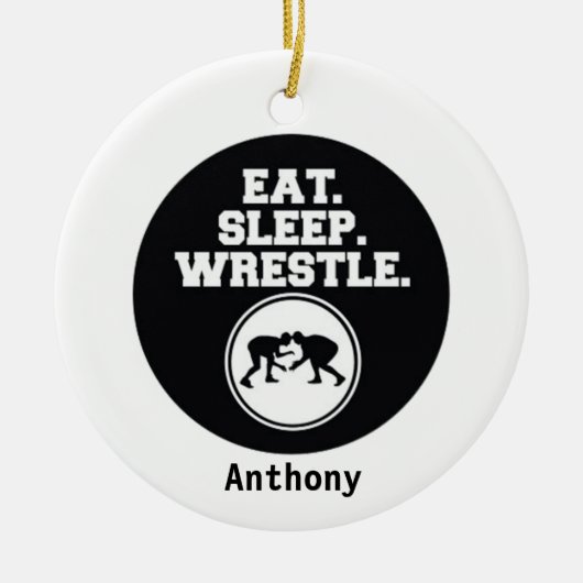 Ohr, Schlaf & Wrestling Weihnachten Keramik Ornament (Vorne)