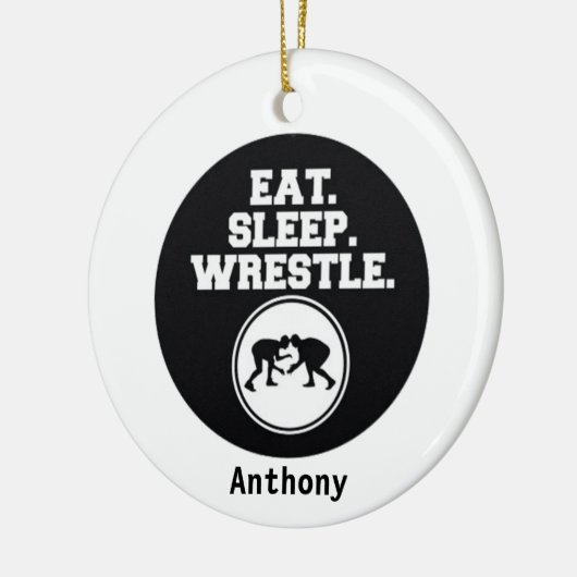 Ohr, Schlaf & Wrestling Weihnachten Keramik Ornament (Links)