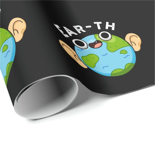 Ohr-th-Funny-Earth-Puff Dark BG Geschenkpapier (Rolleneckpunkt)