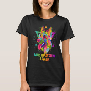 Ohren hoch System Armed  Deutscher Schäferhund Hum T-Shirt