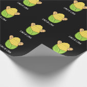 Ohren von Mais Funny Mais Pun Dark BG Geschenkpapier (Ecke)