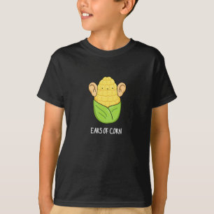Ohren von Mais Funny Mais Pun Dark BG T-Shirt