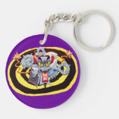 Ohrenangriff auf das gewickte Teufelskreis-Soundsy Schlüsselanhänger (Rückseite)