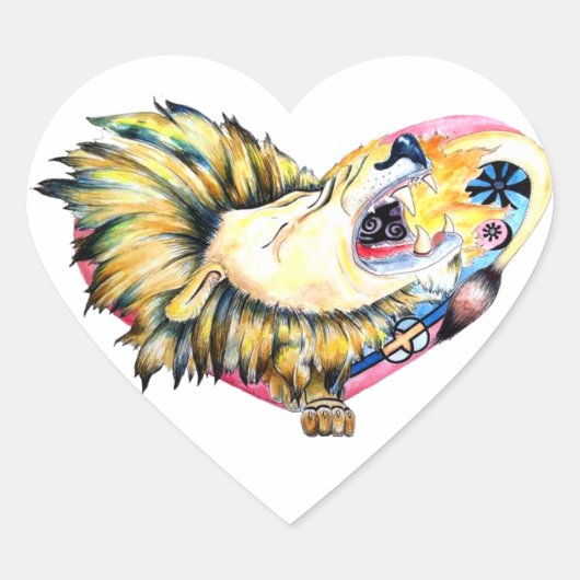 Ohrenaufkleber Herz-Aufkleber (Vorderseite)