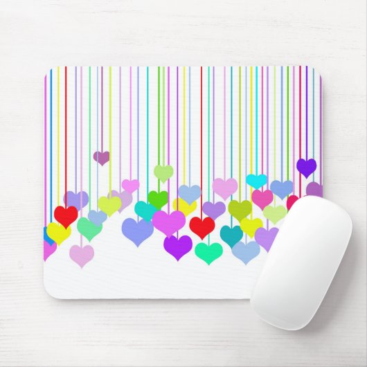 Ohrhöre auf Weiß Mousepad (Mit Mouse)