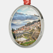 Ohrid, Mazedonien Panoramasicht Ornament Aus Metall (Links)