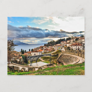 Ohrid, Mazedonien Panoramasicht Postkarte