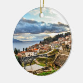 Ohrid, Mazedonien-Stadtbild Keramik Ornament (Links)