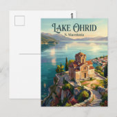 Ohridsee N. Mazedonien Postkarte (Vorne/Hinten)