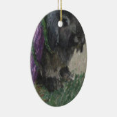 Ohrige Kaninchenmalerei Schmierölniederdrucks Keramikornament (Rechts)