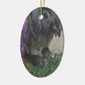 Ohrige Kaninchenmalerei Schmierölniederdrucks Keramikornament (Links)