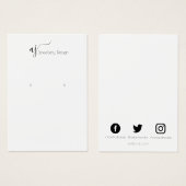 Ohrkarte für Monogramm und soziale Medien (Vorne & Hinten)