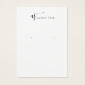 Ohrkarte für Monogramm und soziale Medien (Vorderseite)