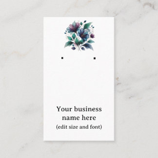 Ohrkarte mit hübscher, blauer abstrakter Blume. Visitenkarte