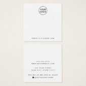 Ohrkarte mit weißem oder benutzerdefiniertem Logo (Vorne & Hinten)