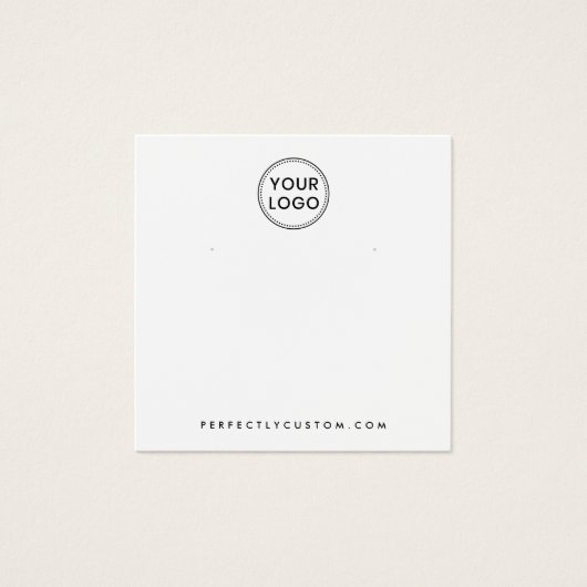 Ohrkarte mit weißem oder benutzerdefiniertem Logo (Vorderseite)