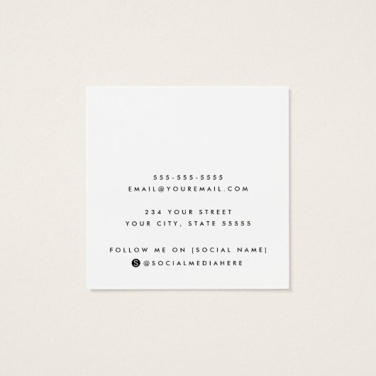 Ohrkarte mit weißem oder benutzerdefiniertem Logo (Rückseite)