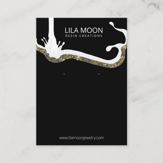 Ohrkarten für Resin-Schmuck Visitenkarte (Vorderseite)