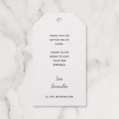 Ohrläger-Display Danke, Kraft-Papier Geschenkanhänger (Rückseite)