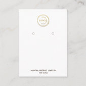 Ohrmarkierung Logo-Weiß hinzufügen Visitenkarte (Vorderseite)