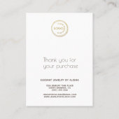 Ohrmarkierung Logo-Weiß hinzufügen Visitenkarte (Rückseite)