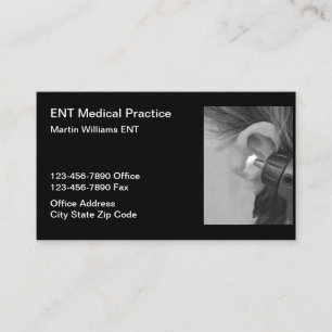 Ohrnase-Throat ENT Doctor Businesscards Visitenkarte