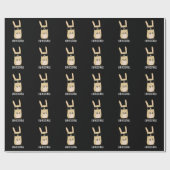 Ohrresistenter, sonniger Kaninchenpun Dark BG Geschenkpapier (Flach)