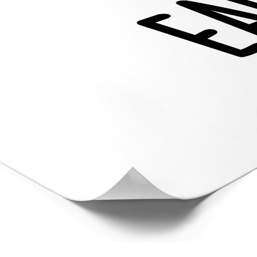 Ohrresistenter, sonniger Kaninchenpun Poster (Ecke)