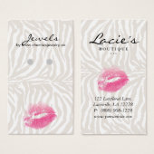 Ohrring Display Cards Niedlich Zebra Lips Schmuck (Vorne & Hinten)