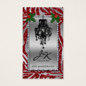 Ohrring Display Cards Zebra Chandelier Juwelier (Rückseite)