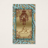 Ohrring Display Cards Zebra Chandelier Juwelier (Rückseite)