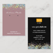 Ohrring-Display-Imitate Rainbow-Metalialer Glitzer Visitenkarte (Vorne/Hinten)