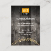 Ohrring-Display rustikale Holzkunstkarten Visitenkarte (Rückseite)