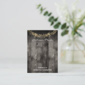 Ohrring-Display rustikale Holzkunstkarten Visitenkarte (Stehend Vorderseite)