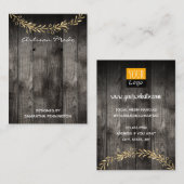 Ohrring-Display rustikale Holzkunstkarten Visitenkarte (Vorne/Hinten)