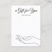 Ohrring-Geschenkkarte Visitenkarte (Vorderseite)