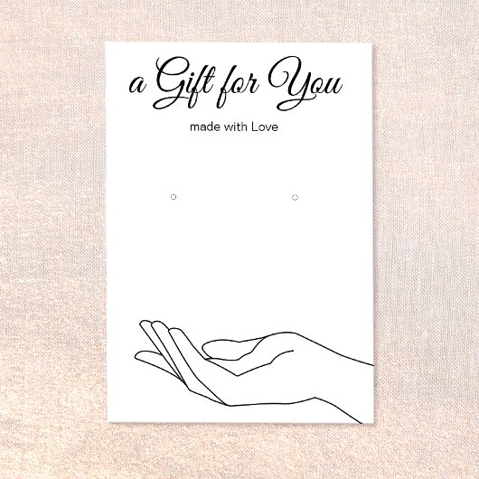 Ohrring-Geschenkkarte Visitenkarte