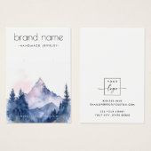 Ohrring-Karte für Gebirge und Bäume (Vorne & Hinten)