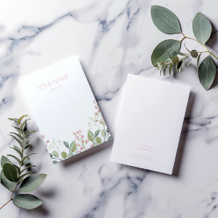 Ohrring-Karte mit rosa und grüner Blume