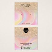 Ohrringe aus Gold-Glitzer-Einhorn-Marmor (Vorne & Hinten)