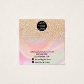 Ohrringe aus Gold-Glitzer-Einhorn-Marmor (Rückseite)