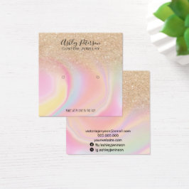 Ohrringe aus Gold-Glitzer-Einhorn-Marmor