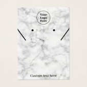 Ohrringe aus weißem Marmor Display Card (Vorderseite)
