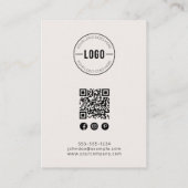 Ohrringe Display Card QR Code Telefonnummerkarte (Rückseite)