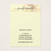 Ohrringe Display-Karte Romantisch Vintag rosa Blüt (Rückseite)