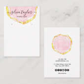 Ohrringe mit Typografie zeigen den Schmuckhalter Visitenkarte (Vorne/Hinten)