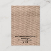 Ohrringe Visitenkarte (Rückseite)