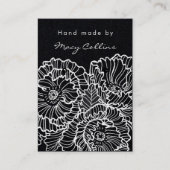 Ohrschmuckkarte mit weißen Blume Visitenkarte (Vorderseite)