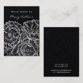 Ohrschmuckkarte mit weißen Blume Visitenkarte (Vorne/Hinten)