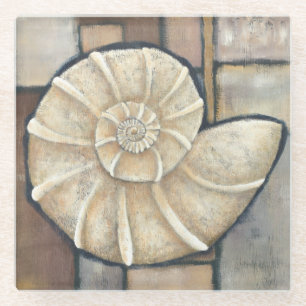 Ohrschnecken-Muschel Glasuntersetzer